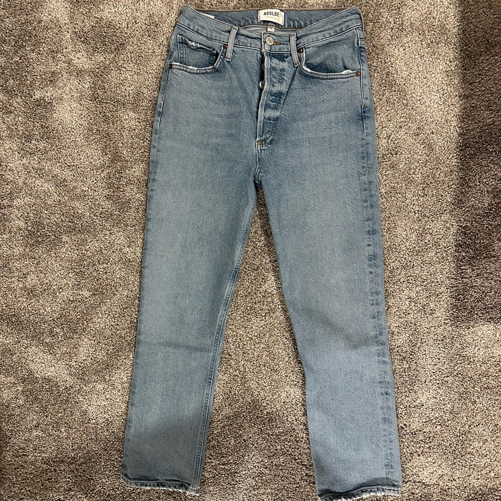 Agolde Riley High Rise Straight Crop (stretch) - Picture 5 of 7